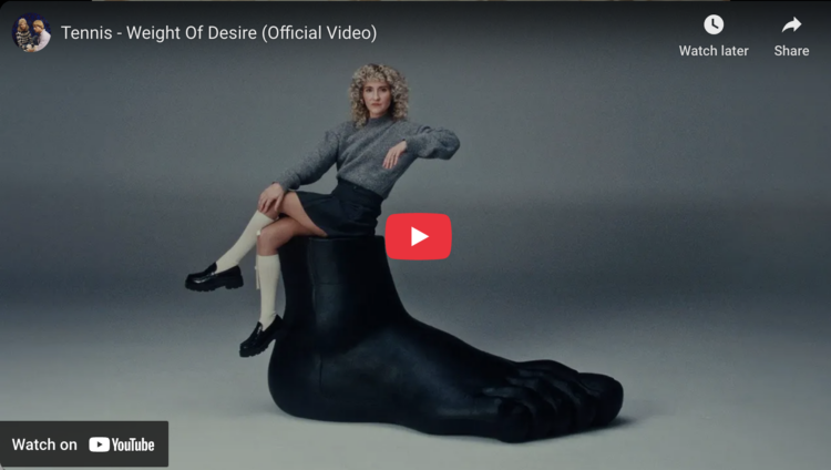 screenshot of the video "Weight of Desire" by the band Tennis